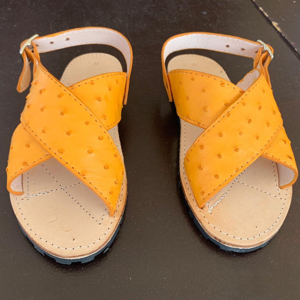 Huarache Avestruz Original Mantequilla - caballobronco.com