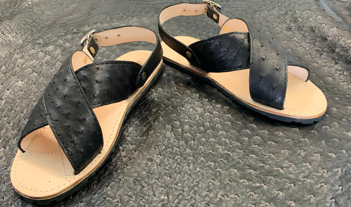 Huarache Avestruz Original Negro - caballobronco.com