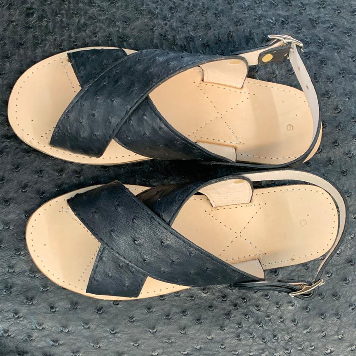 Huarache Avestruz Original Negro - caballobronco.com