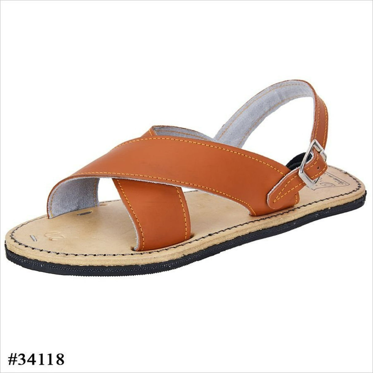 Huaraches Cruzados Azteca de Piel Original para Hombre Color Miel imp-34118 - ImporMexico