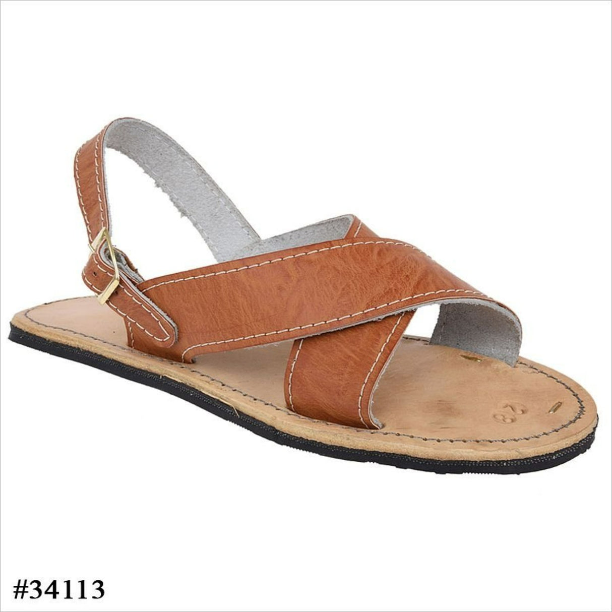 Huaraches Cruzados Azteca de Piel Original para Hombre Color Tan imp-34113 - ImporMexico