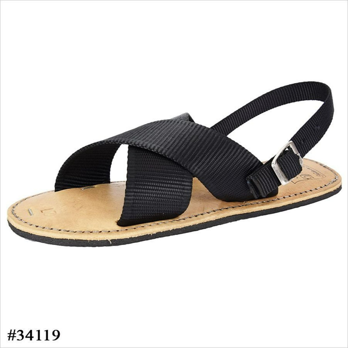 Huaraches Cruzados de Lona para Hombre Color Negro imp-34119 - ImporMexico