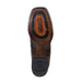 Los Altos Men's Wide Square Toe Ostrich Short Boots - Brown 82BV0359 - Los Altos Boots