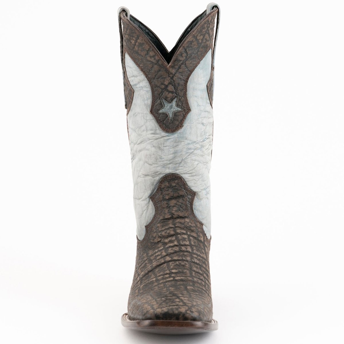 Men's Ferrini Acero Elephant Print Boots Handcrafted Black - Ferrini Boots