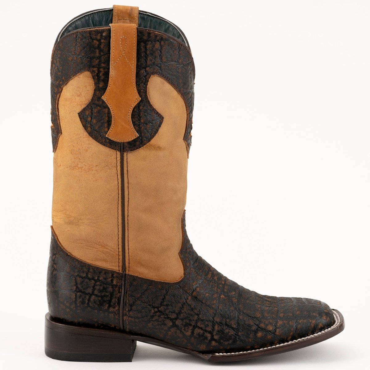 Men's Ferrini Acero Elephant Print Boots Handcrafted Nicotine - Ferrini Boots