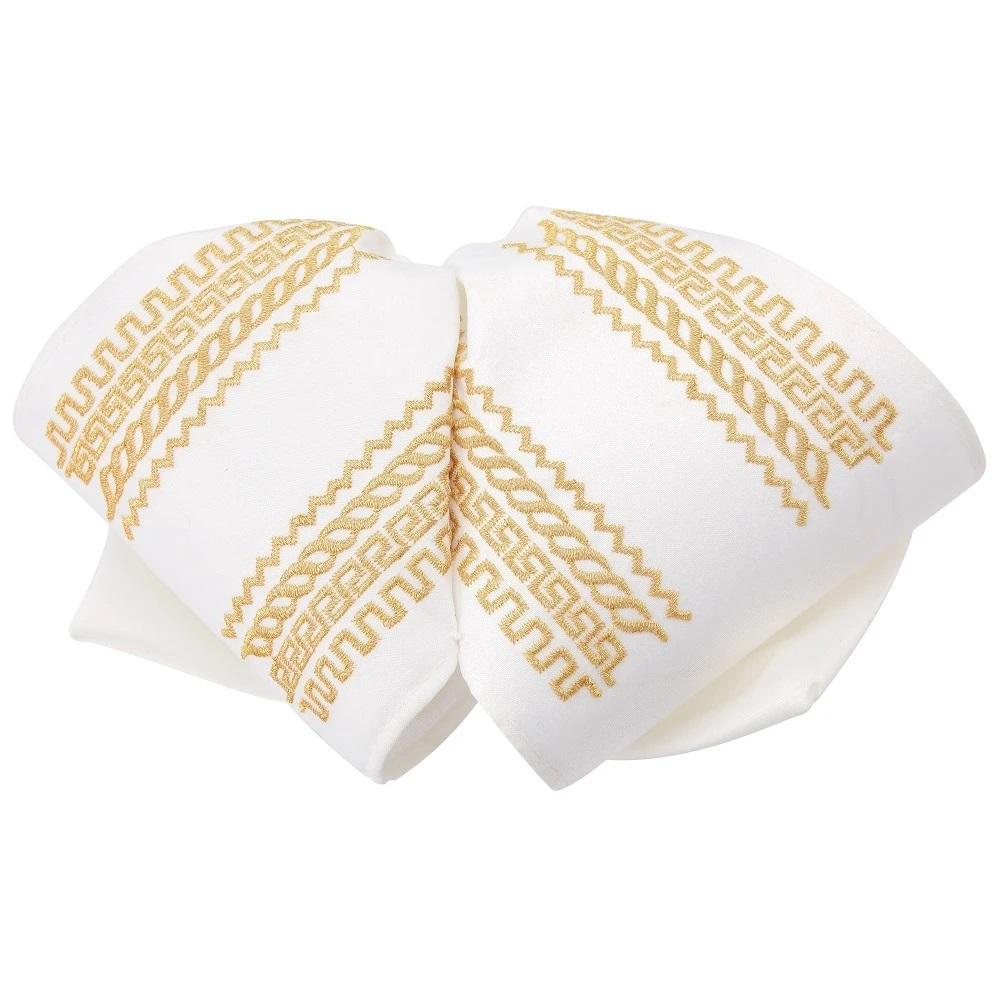 Moño Charro Bordado Color Blanco con Hilo Dorado imp-72540 - Impormexico