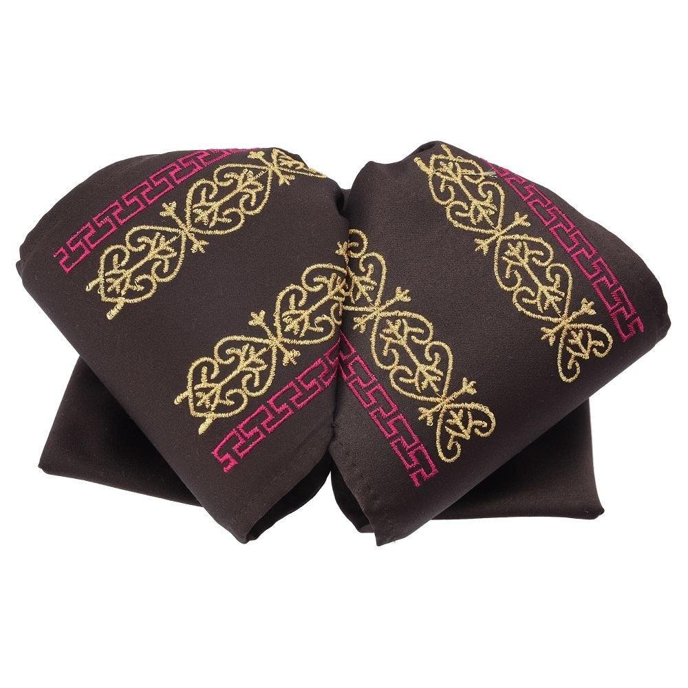 Moño Charro Bordado Color Cafe con Dorado imp-72554 - Impormexico