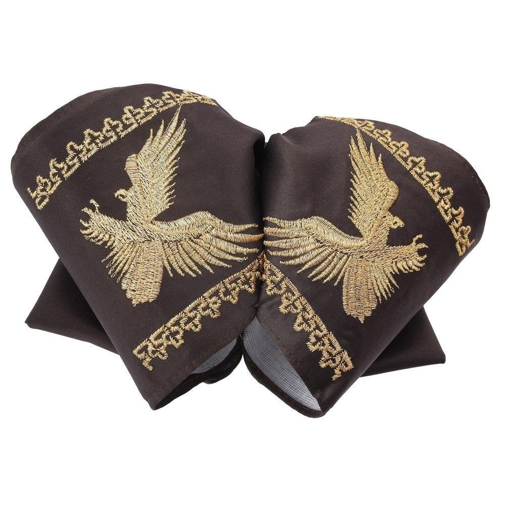 Moño Charro Bordado Color Cafe con Dorado imp-72556 - Impormexico