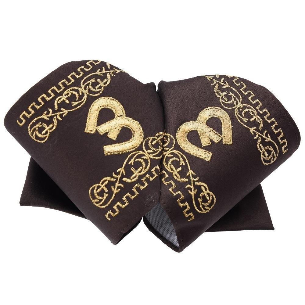 Moño Charro Bordado Color Cafe con Oro imp-72504 - Impormexico