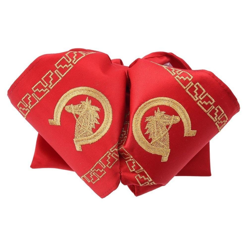 Moño Charro Bordado Color Rojo con Hilo Dorado imp-72526 - Impormexico