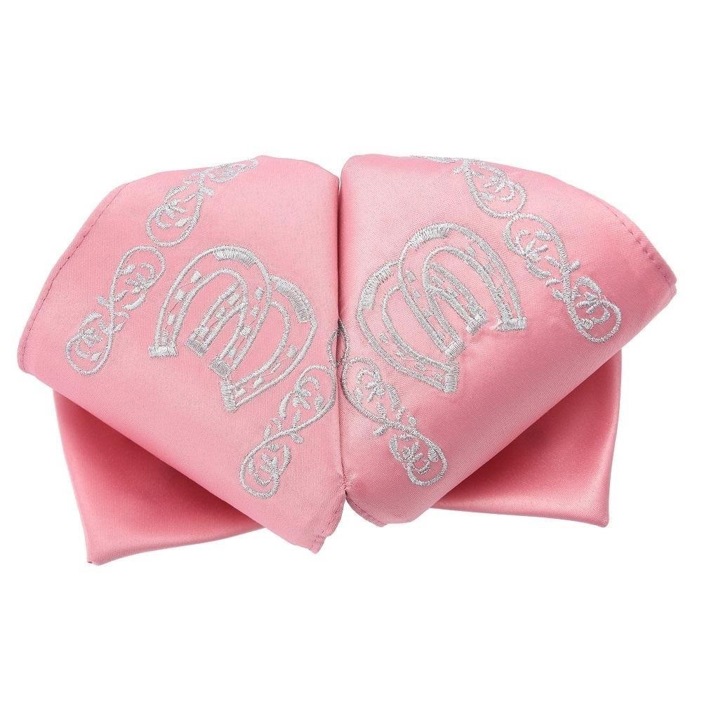 Moño Charro Bordado Color Rosa con Hilo Plateado imp-72522 - Impormexico