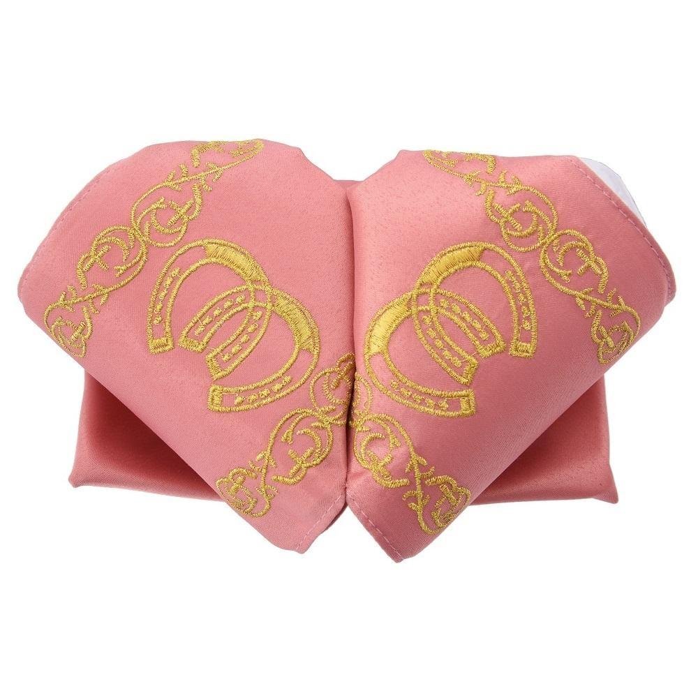 Moño Charro Bordado Color Rosa con Oro imp-72509 - Impormexico