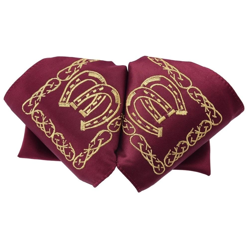 Moño Charro Bordado Color Vino con Hilo Dorado imp-72525 - Impormexico