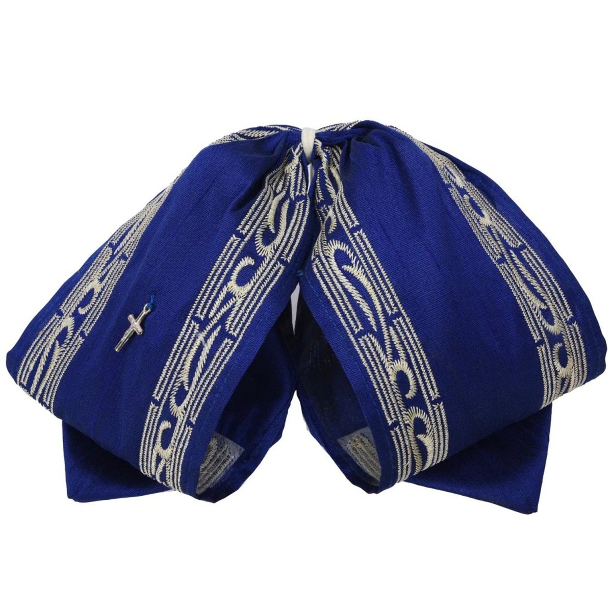 Moño Charro Fino Color Azul con Plata White Diamonds WD-956 - White Diamonds Boots