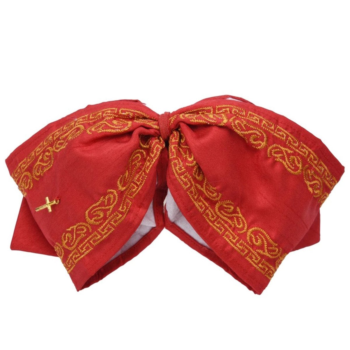 Moño Charro Fino Color Rojo con Oro White Diamonds WD-991 - White Diamonds Boots