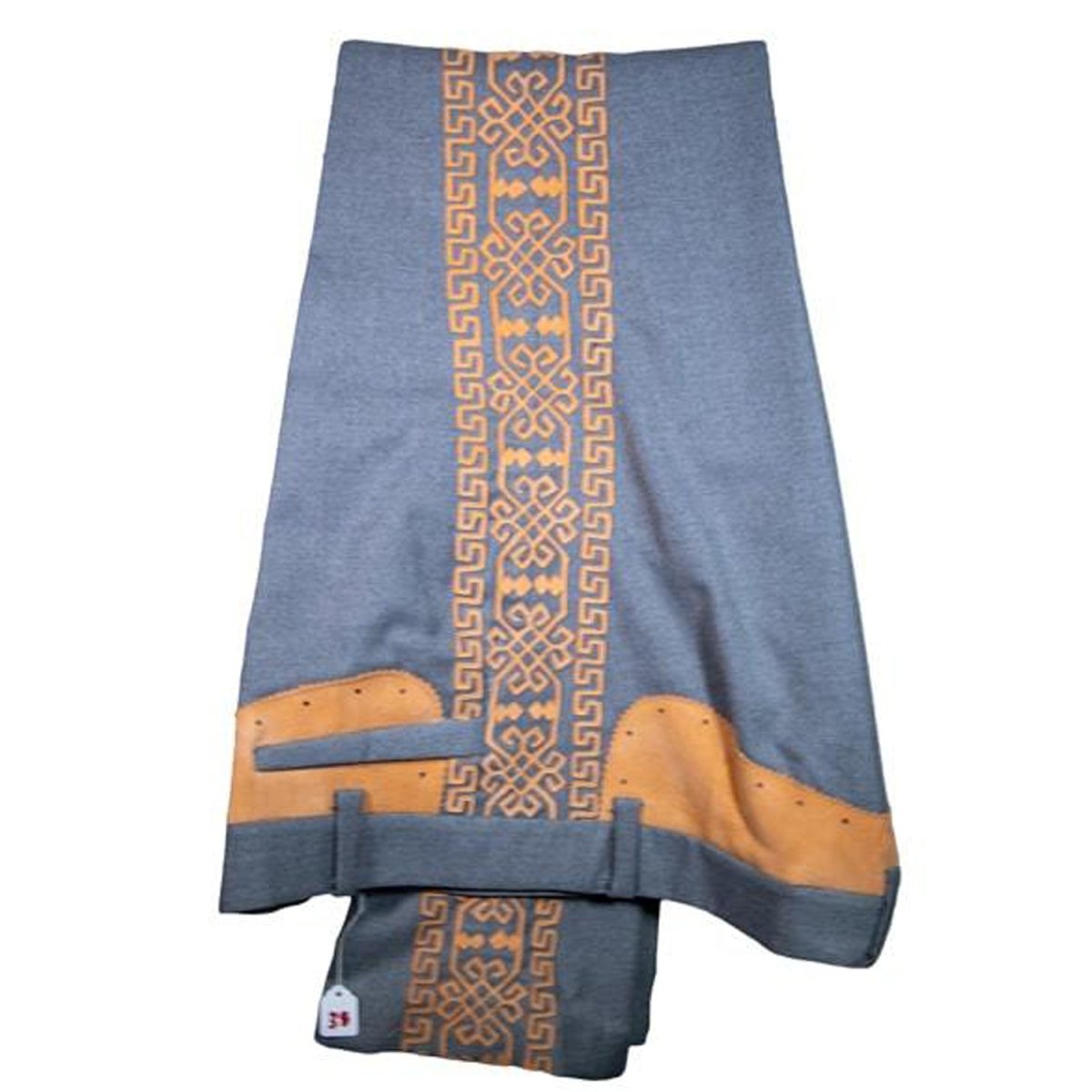 Pantalon Charro de Gala con Fino Bordado para Hombre Color Gris WD-1044 - White Diamonds Boots