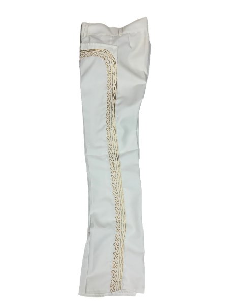 Pantalon Charro Economico para Adulto en Color Hueso con Oro IMP-77121 - Impormexico