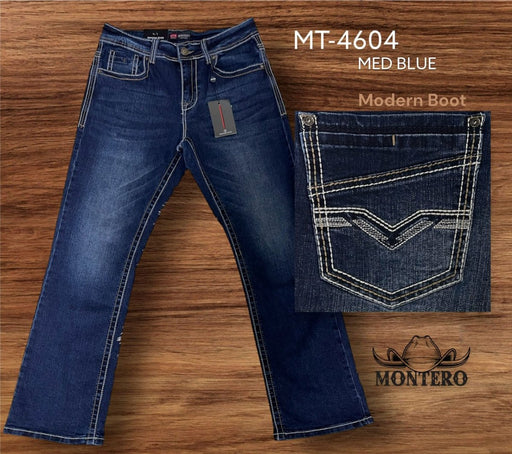 Pantalones Vaqueros Montero Jeans de Mezclilla Stretch Modern Boot - Montero