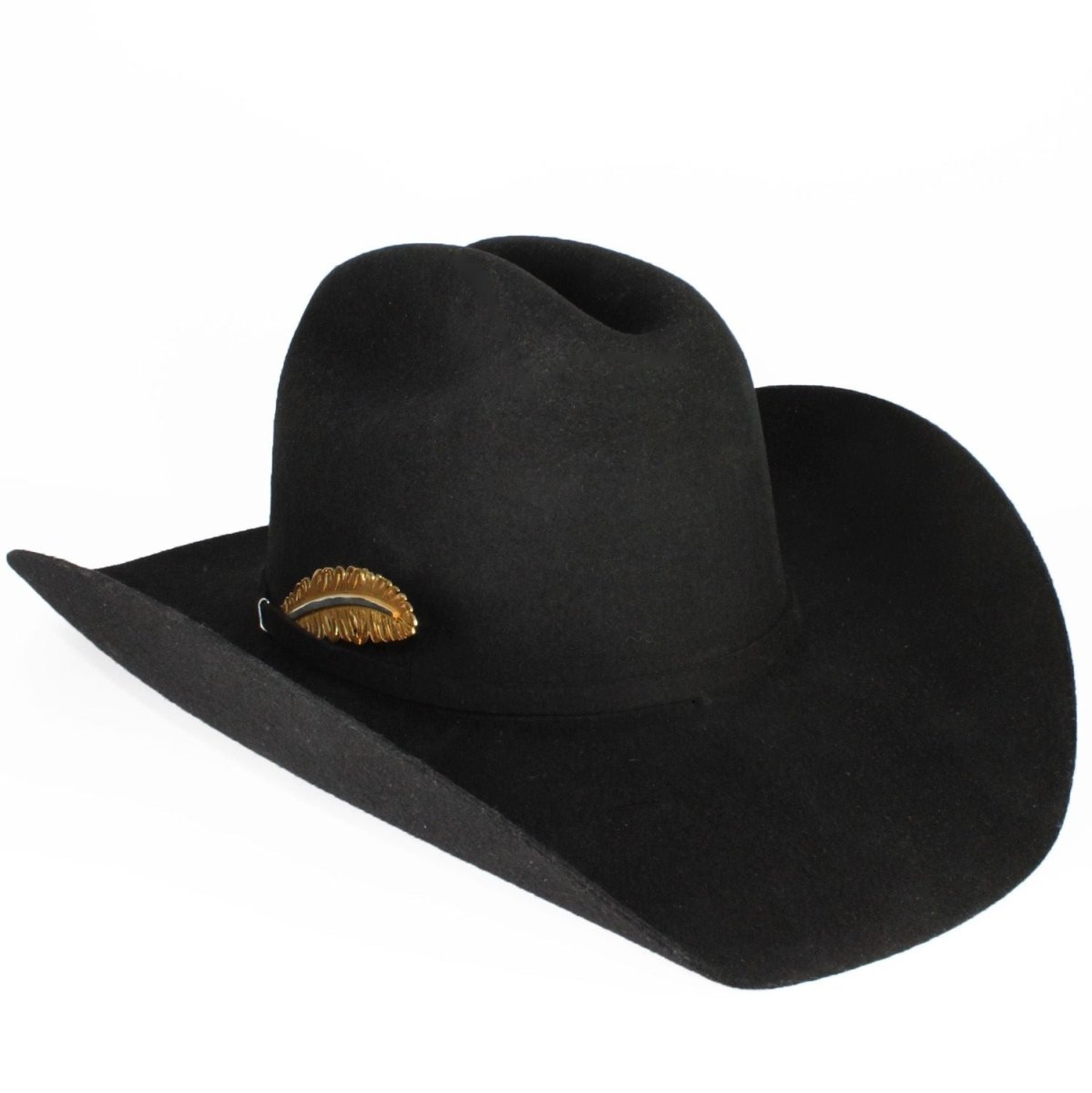 Pluma de Plata y Oro para Texana o Sombrero Vaquero - El General