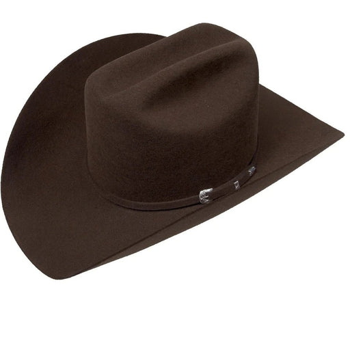 Serratelli 3X Felt Western Cowboy Hat Chocolate 3 1/2" Brim - Serratelli