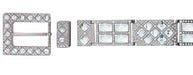 Set de Herrajes de Metal Plateado con Cristal Blanco GEN-29924 - El General