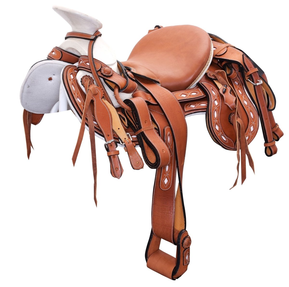 Silla de Montar Charra Cola de Pato con Cantina para Joven WD-1049 - White Diamonds Boots