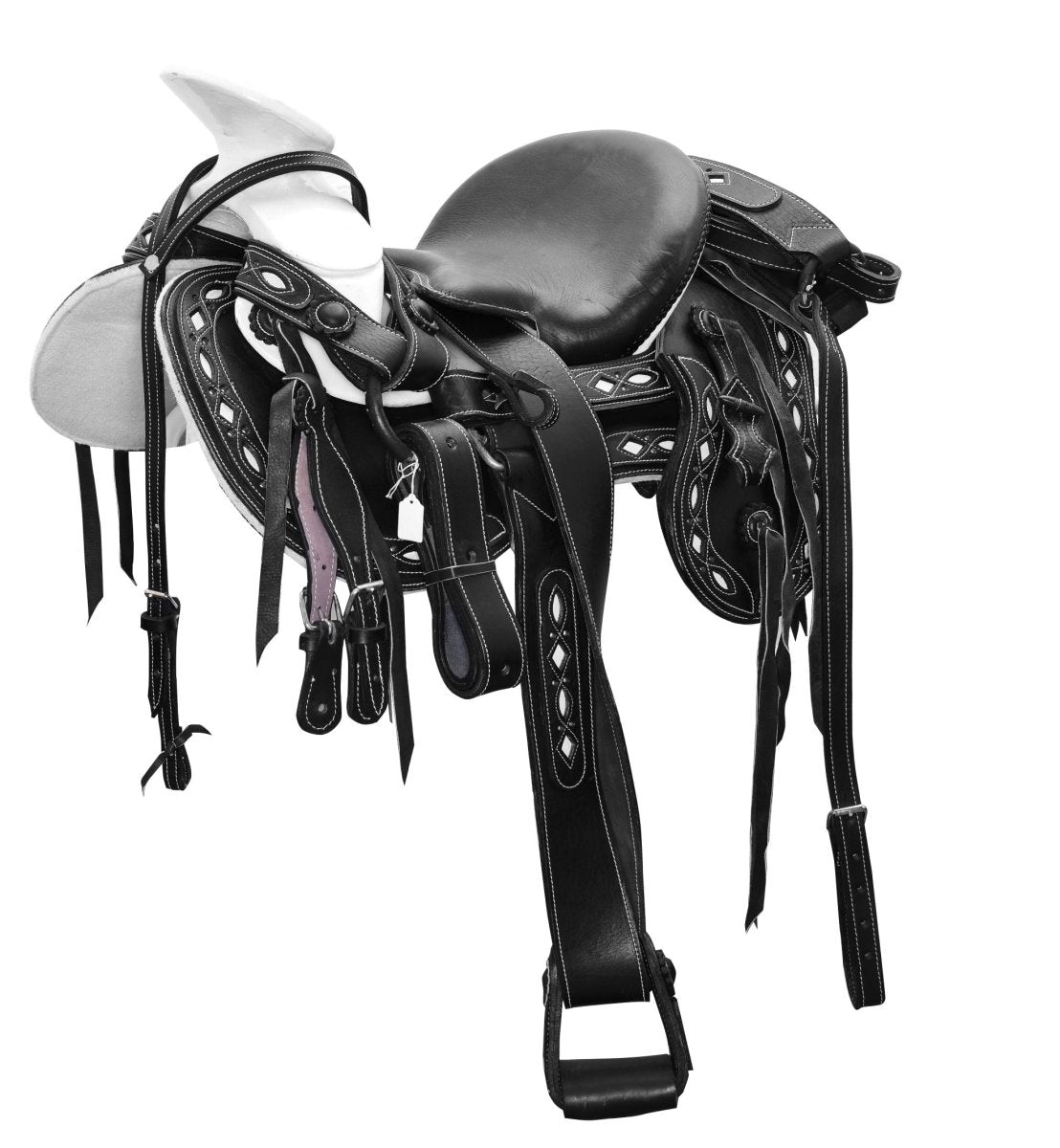 Silla de Montar Charra Cola de Pato con Cantina para Joven WD-1050 - White Diamonds Boots