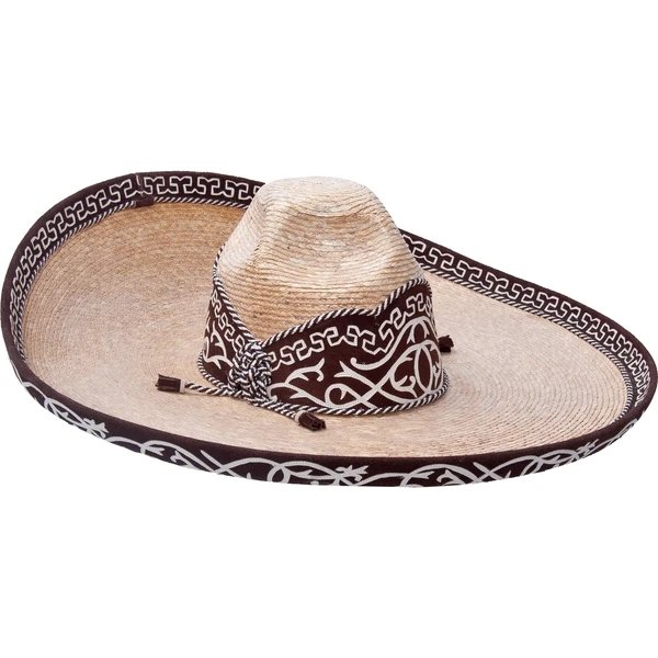 Sombrero Charro Fino de Paja Galoneado imp-71121 - Impormexico