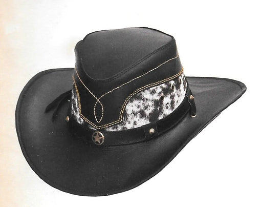Sombrero de Piel Original Color Negro con Pelo de Vaca TOM-7204 - Tombstone