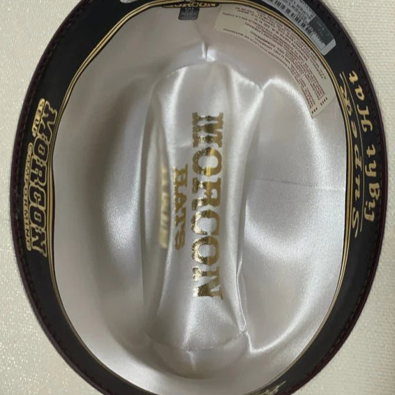 Sombrero Morcon 1,000X Estilo El Fantasma con Plumas y Liston Negro - Rodeo Durango