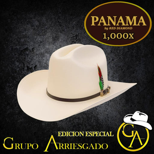 Sombrero Panama 1,000X Estilo Panter Belico (Grupo Arriesgado) - Red Diamond Boots