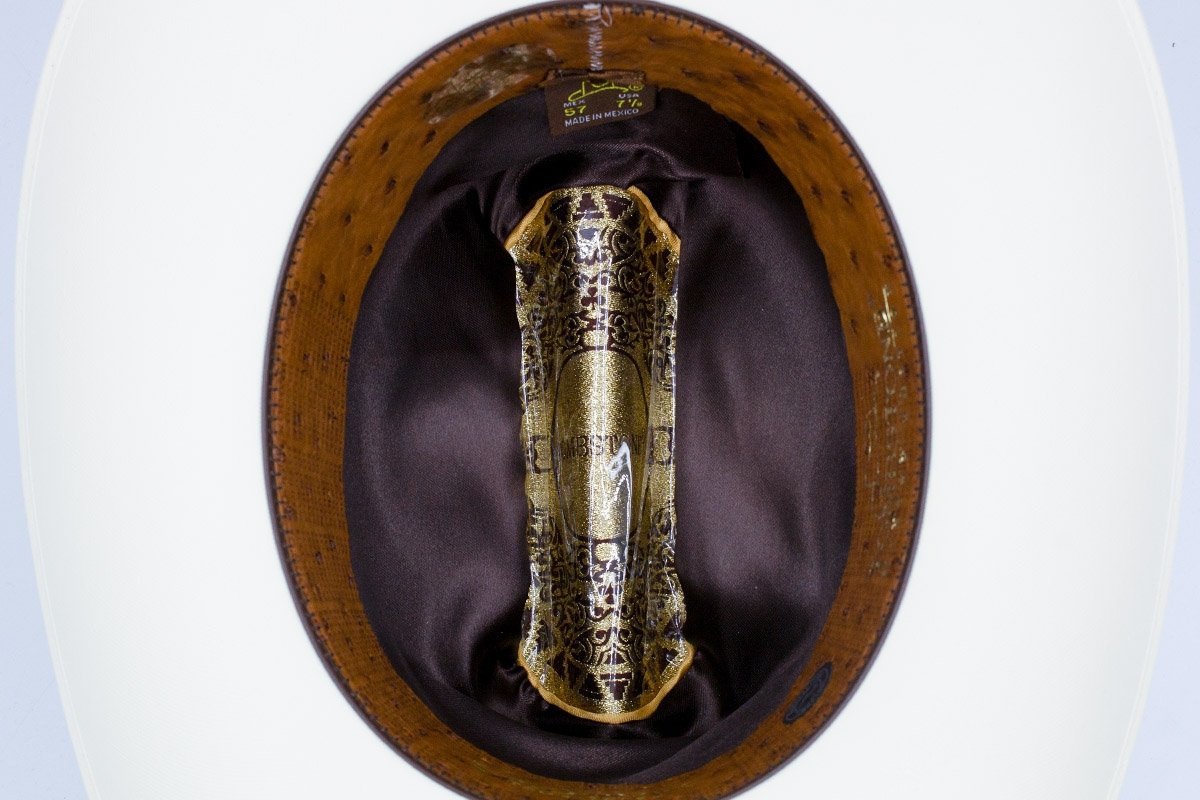 Sombrero Tombstone 10,000X Horma Sinaloa con Plumas Ala 3 1/2" - Tombstone