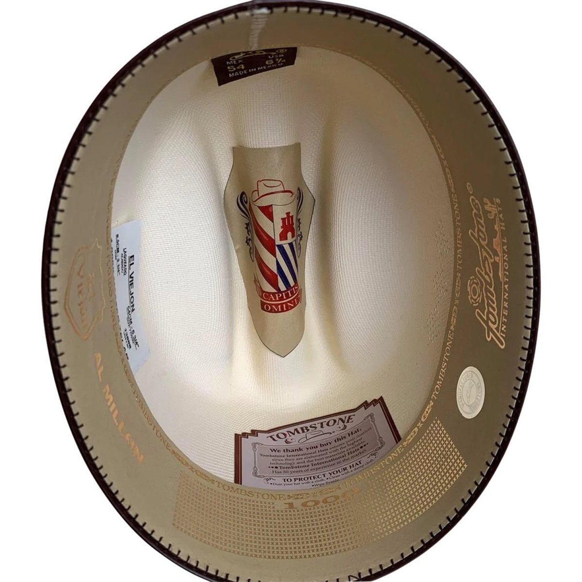 Sombrero Tombstone 1,000X Los Dos Carnales con Plumas - Tombstone