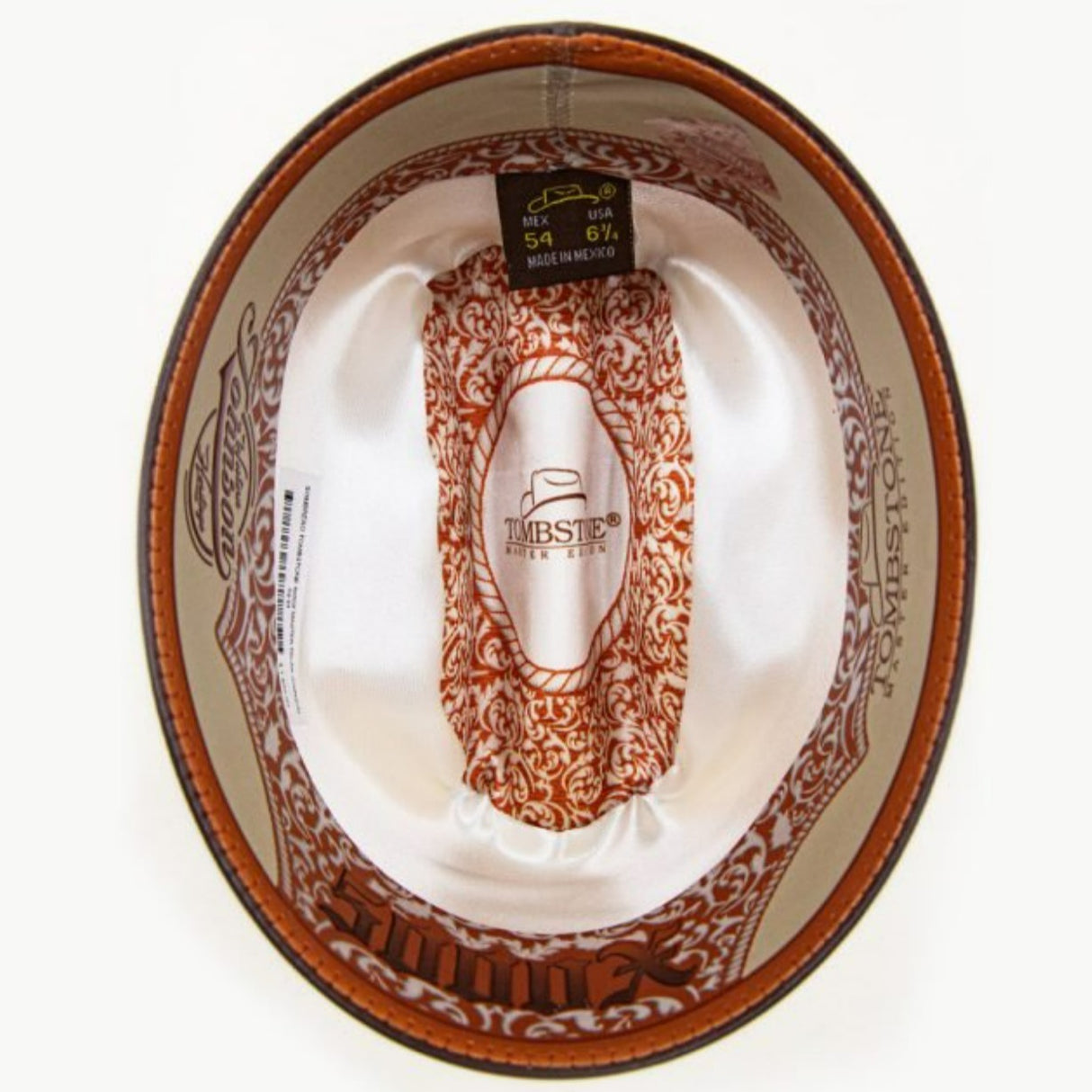 Sombrero Tombstone 5,000X Estilo El Fantasma con Plumas Ala 3 1/2" - Tombstone