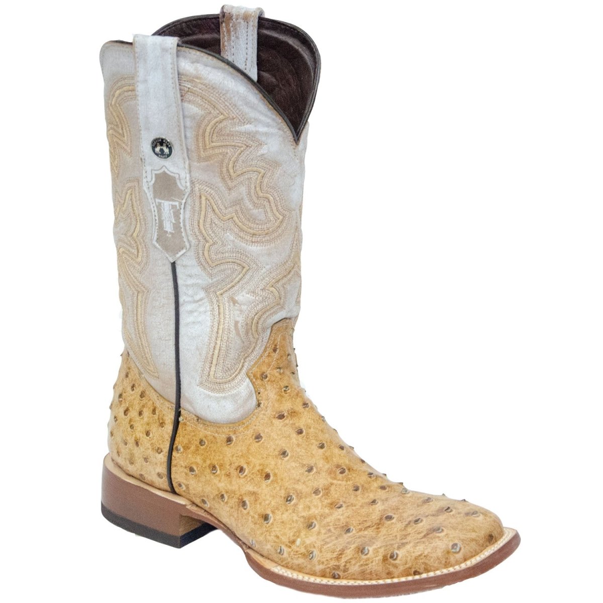 Tanner Mark Men's Dutton Print Ostrich Square Toe Boots Rustic Orix - Tanner Mark Boots