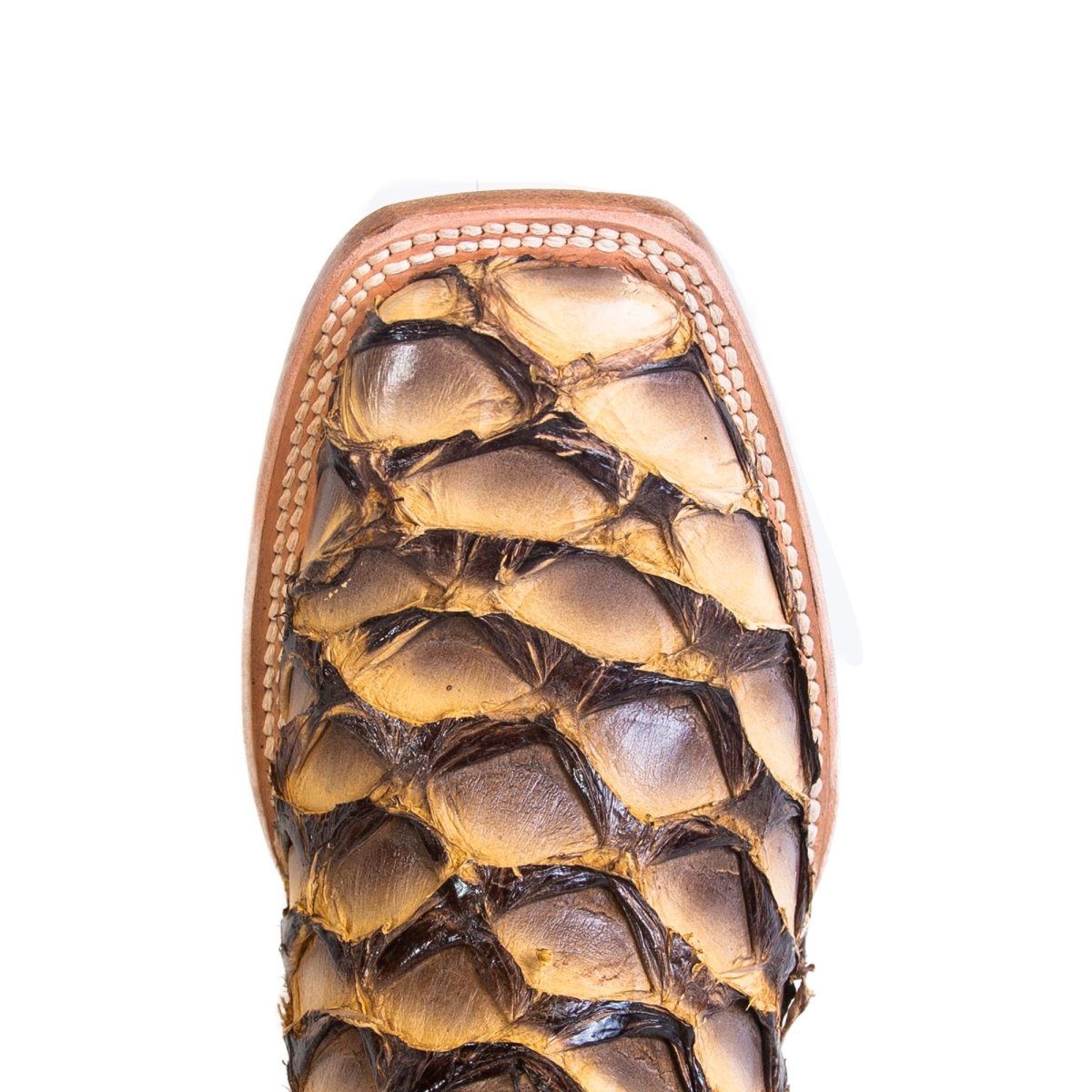 Tanner Mark Men's Genuine Monster Fish Square Toe Boots Antique Saddle TMX201329 - Tanner Mark Boots