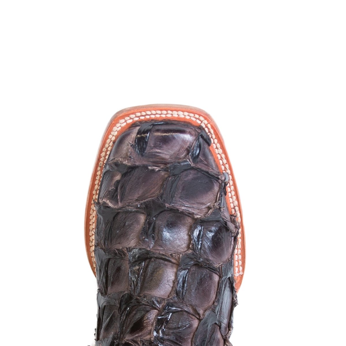 Tanner Mark Men's Genuine Monster Fish Square Toe Boots Black Cherry TMX201331 - Tanner Mark Boots