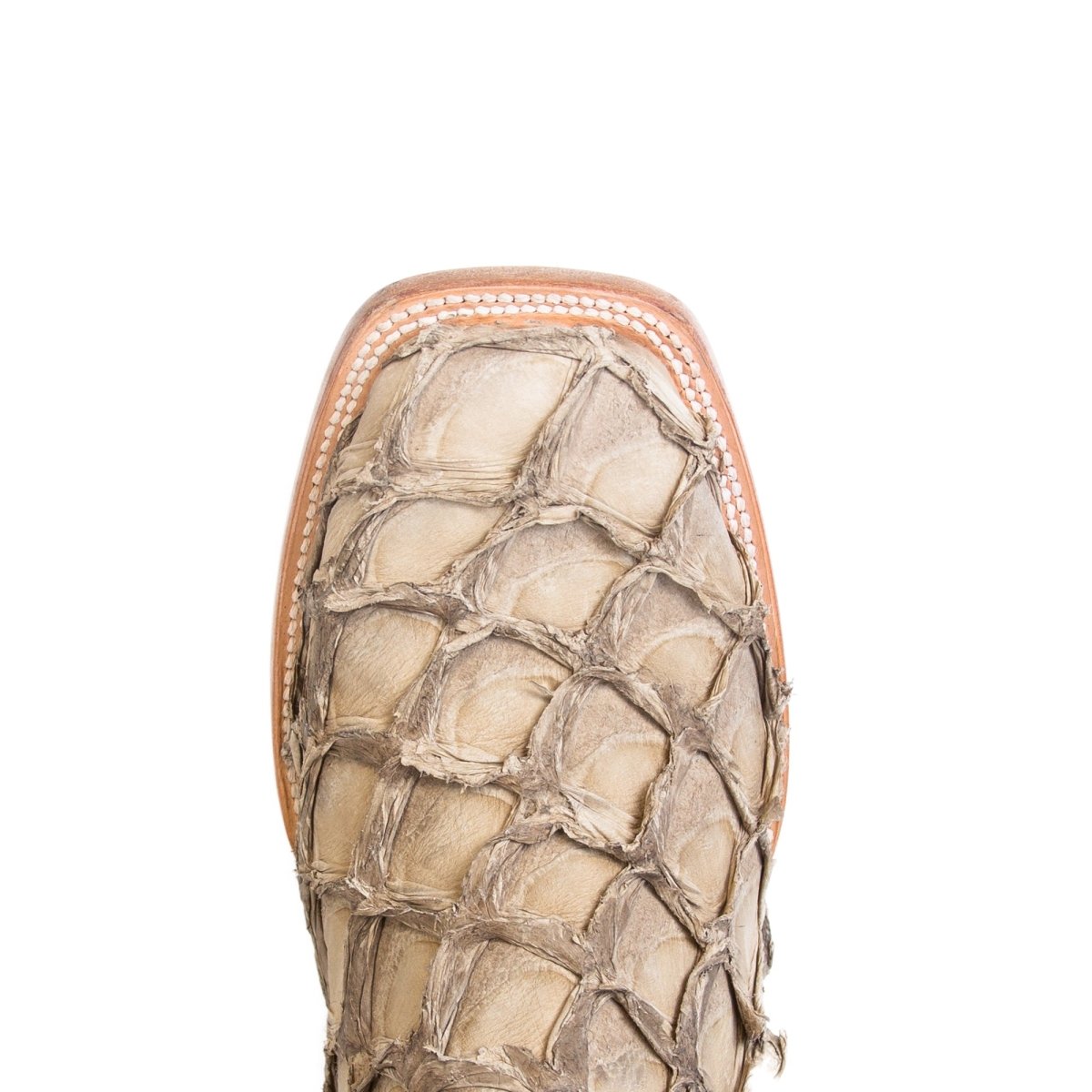 Tanner Mark Men's Genuine Monster Fish Square Toe Boots Bone TMX201321 - Tanner Mark Boots