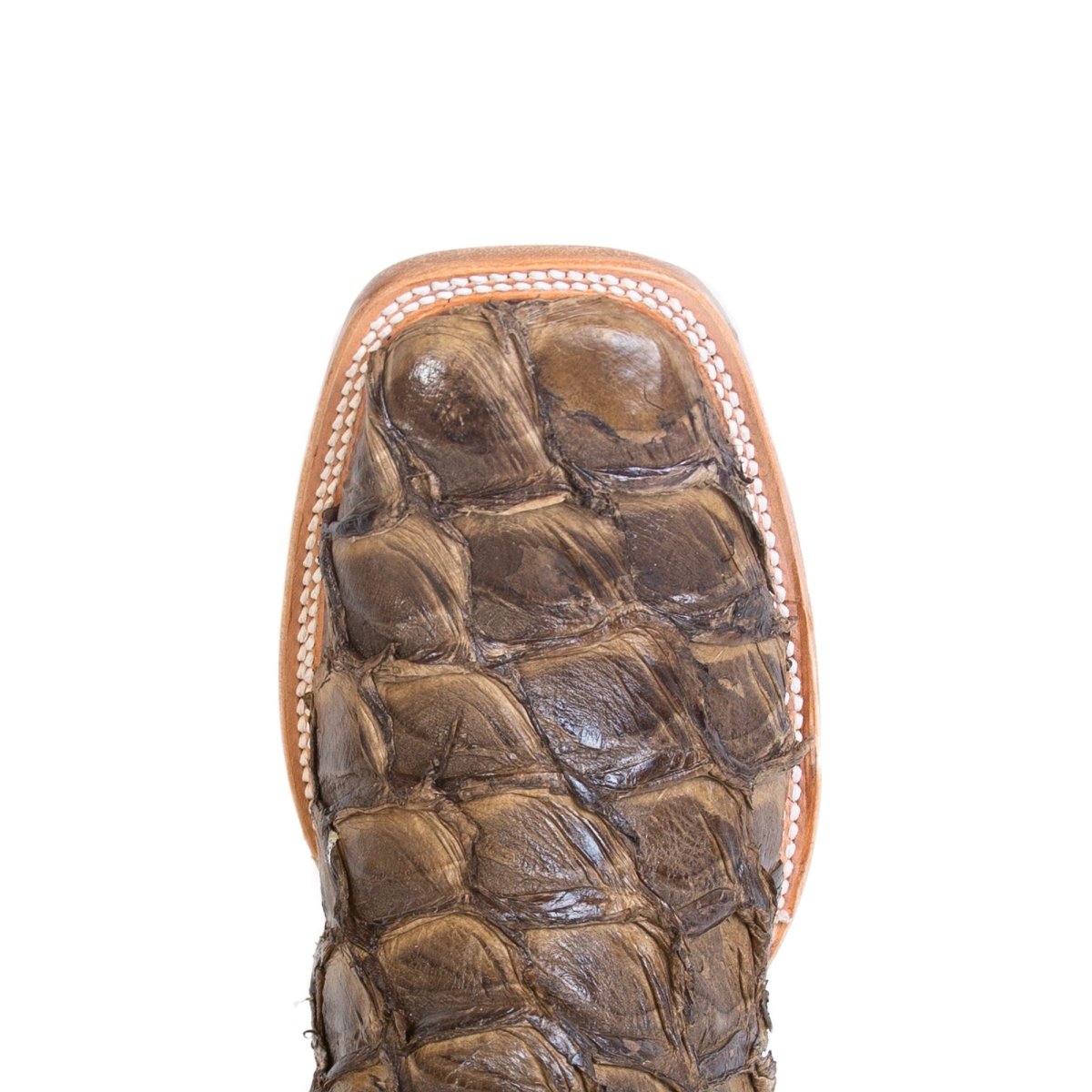 Tanner Mark Men's Genuine Monster Fish Square Toe Boots Brown TMX201326 - Tanner Mark Boots