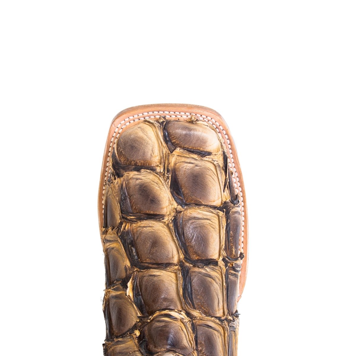 Tanner Mark Men's Genuine Monster Fish Square Toe Boots Brown TMX208150 - Tanner Mark Boots