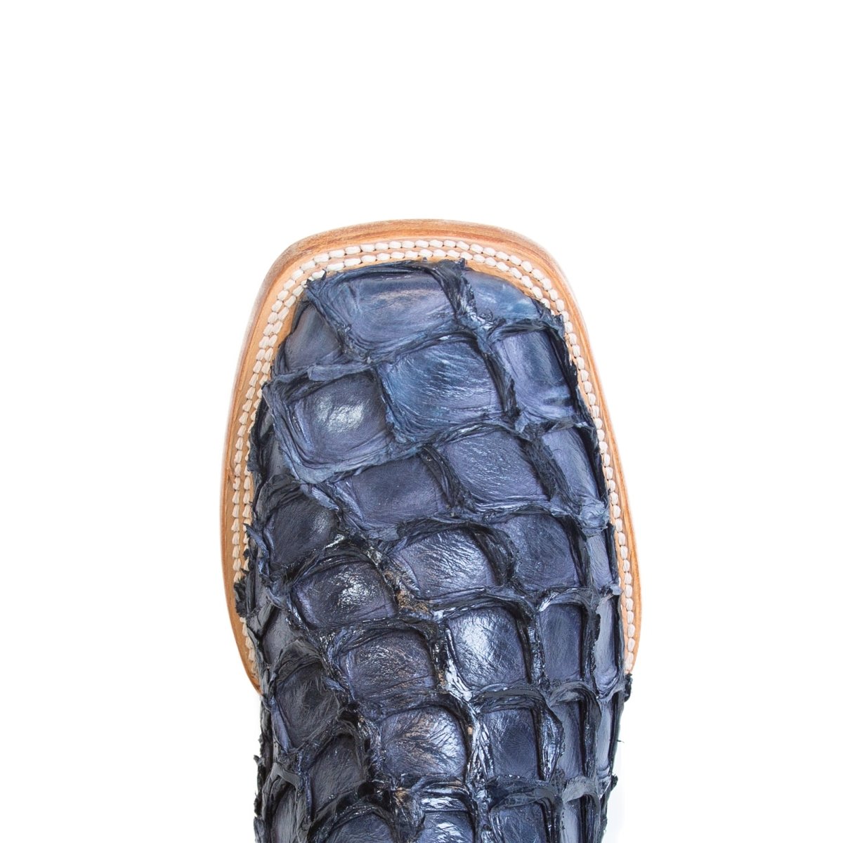 Tanner Mark Men's Genuine Monster Fish Square Toe Boots Navy Blue TMX201336 - Tanner Mark Boots