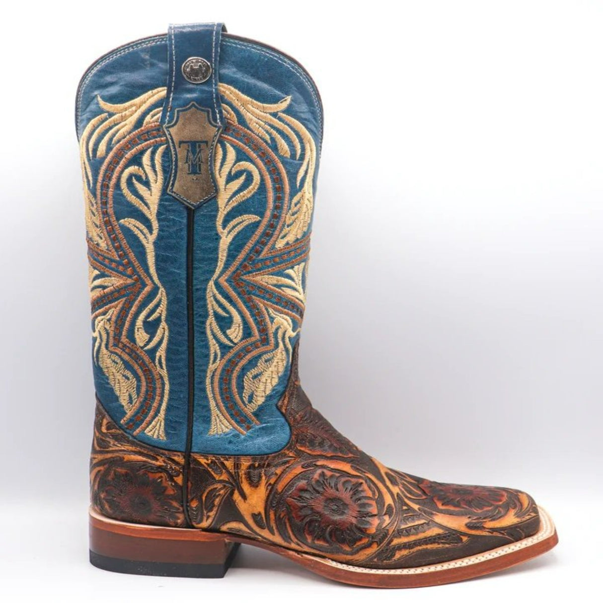 Tanner Mark Men's Jaw Dropper Hand Tooled Square Toe Boots Orix - Tanner Mark Boots
