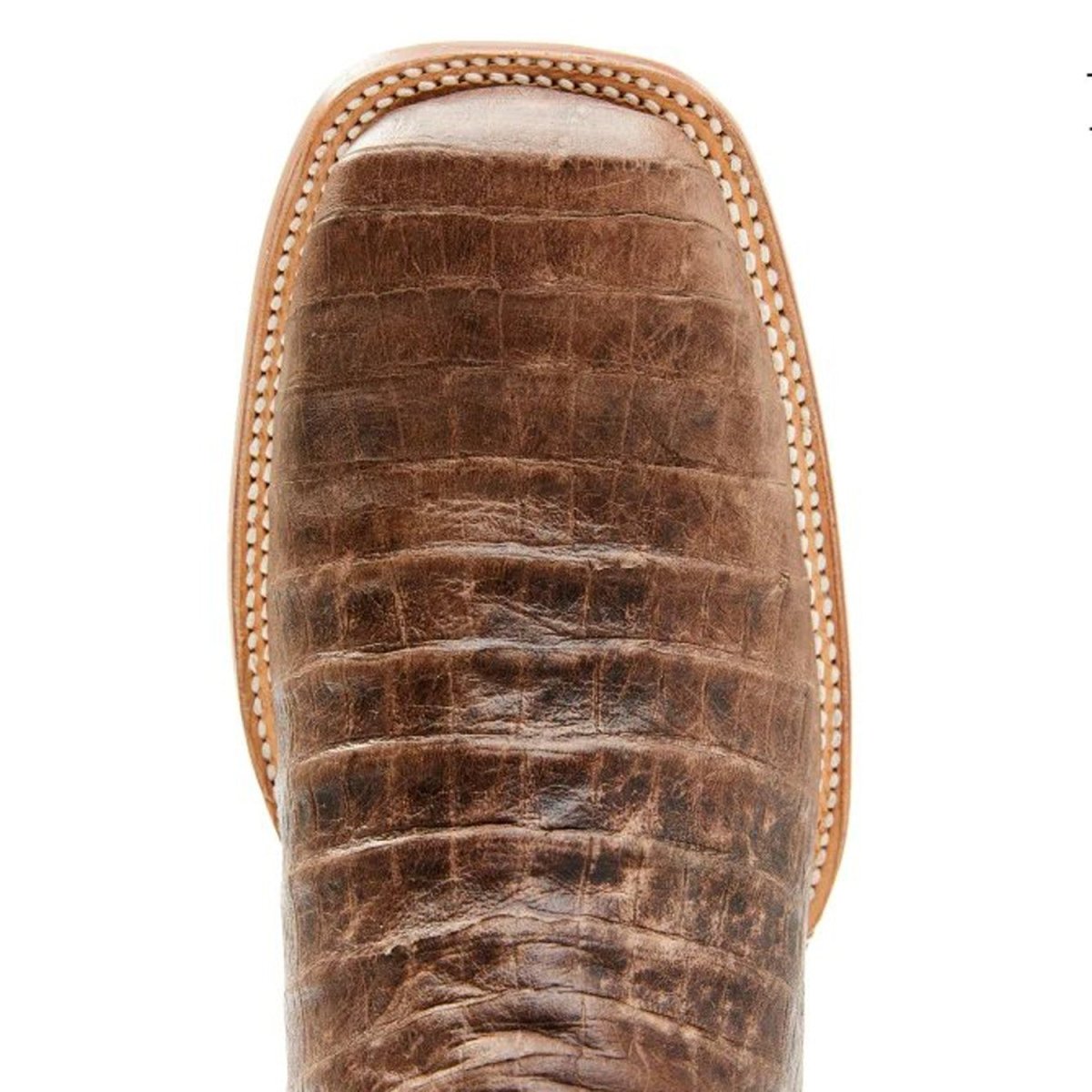 Tanner Mark Men's Ruston Print Caiman Belly Square Toe Boots Brown - Tanner Mark Boots