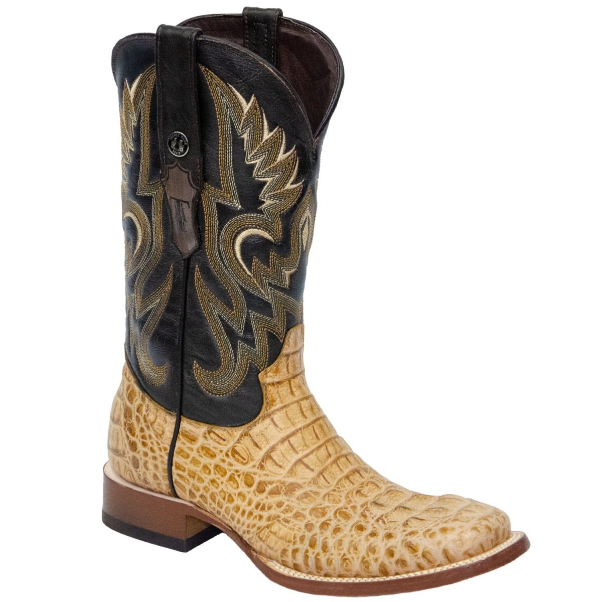 Tanner Mark Men's Vaughn Print Caiman Hornback Square Toe Boots Orix - Tanner Mark Boots