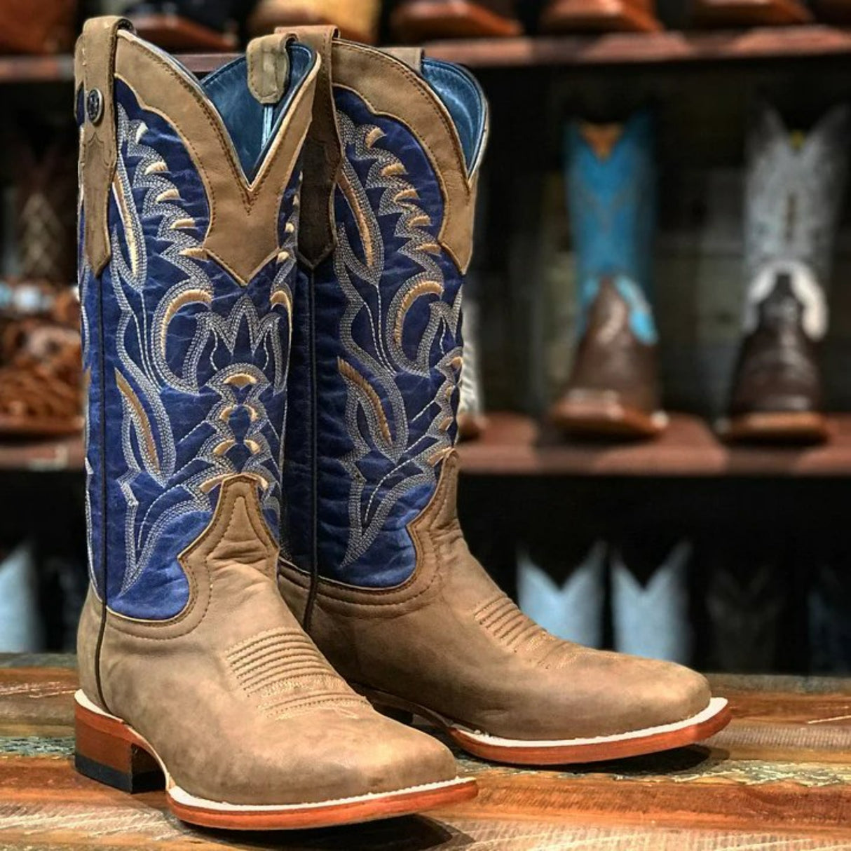 Tanner Mark Women's Bren Leather Square Toe Boots Honey - Tanner Mark Boots