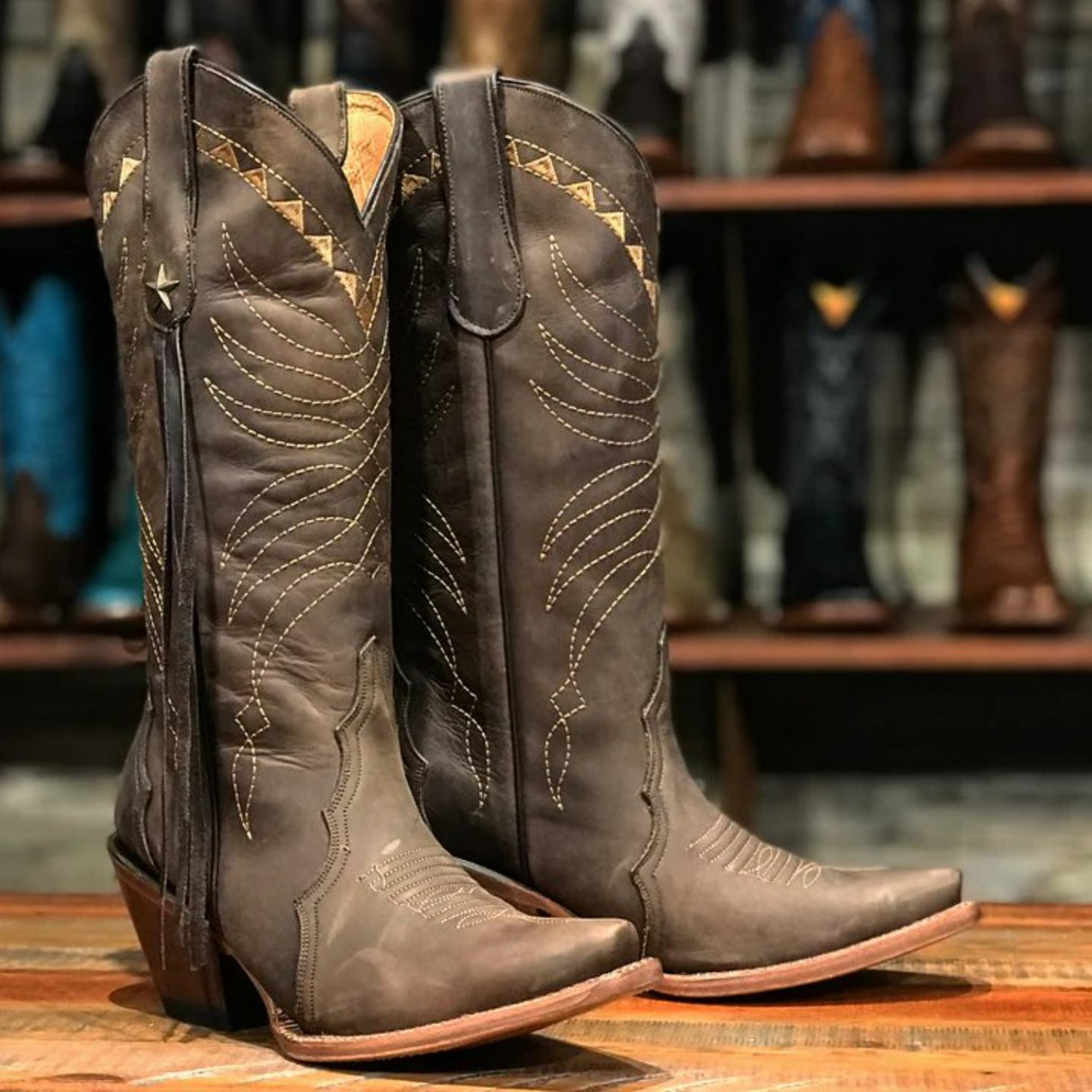 Tanner Mark Women's Pearland Snip Toe Leather Boots Brown - Tanner Mark Boots