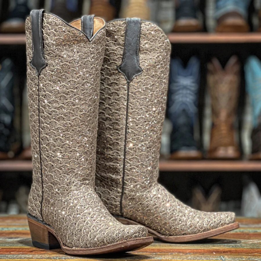 Tanner Mark Women's Presely Leather Square Toe Boots Brown - Tanner Mark Boots