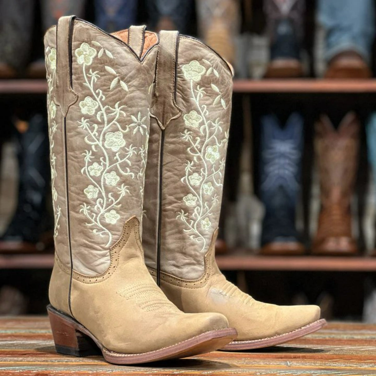 Tanner Mark Women's Turin Square Toe Leather Boots Crazy Brown - Tanner Mark Boots