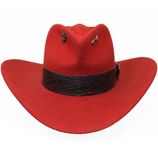 Texana Sombrero Vaquero Unisex 100X Color Rojo - Tombstone
