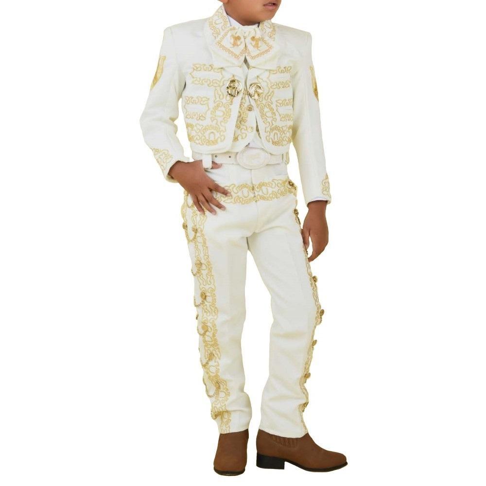 Traje Charro de Gala para Niño (TODO INCLUIDO) Hueso con Oro imp-72341 - Impormexico